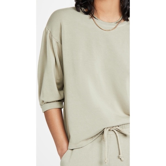 𝅺nwt Sundry Balloon Sleeve Sweatshirt in Color Clay Size Medium - Picture 2 of 11